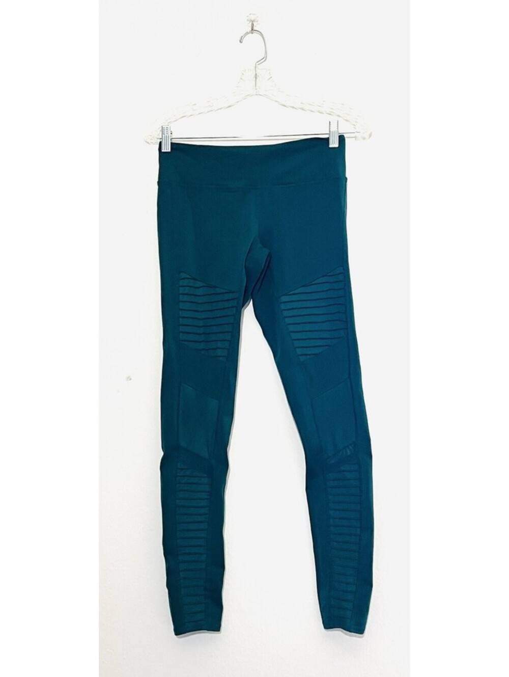 Alo Yoga Moto Leggings Women Small Green High Waist Stretch Athletic Pants